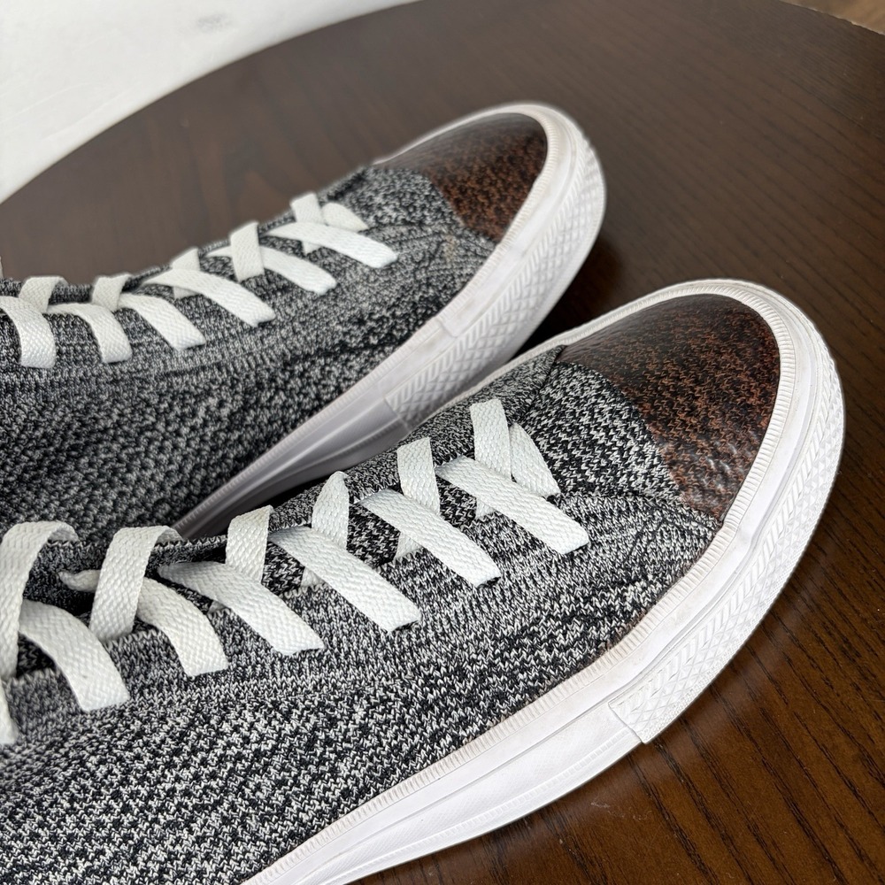 Converse Chuck Taylor Shoes Women's 9.5 Black White Flyknit High Cap Toe Sneaker - Picture 13 of 16